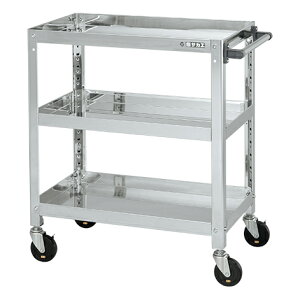 【ポイント10倍】【直送品】 サカエ ステンレススーパーワゴン(ねじ込み式)SUS304 SAS3-7583DC (084641) 【大型】