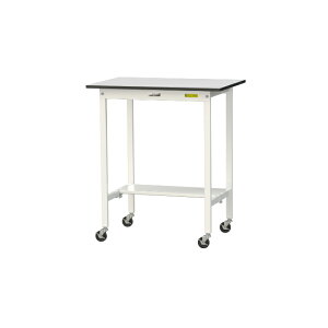 【ポイント10倍】【直送品】 山金工業 ワークテーブル150シリーズ 移動式 半面棚板付 RoHS2指令対応 塩ビシート天板 SURHC-960T-GYW 【大型】