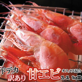 甘エビ 送料無料 1kg 訳あり 2L 3L ※沖縄送料別途加算 あまえび 南蛮エビ アマエビ 歳暮 クリスマス 正月
