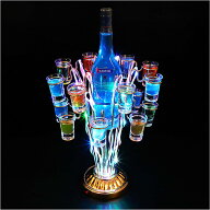 テキーラ観覧車 LED ワイングラスホルダー ワインラック ワインボトルホルダー ワイングラスラック カク…