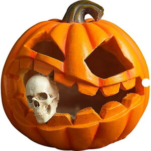 ハロウィン ライト ジャックオーランタン 飾り 置物 パンプキン かぼちゃ飾り デコレーション ハロウィングッズ 卓上 フィギュア プレゼント 雑貨 イベント ディスプレイ Halloween スカル LED