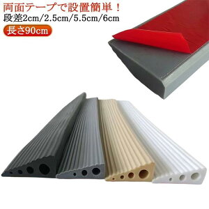 段差スロープ ゴムスロープ 段差2cm/2.5cm/5.5cm/6cm 段差解消 設置簡単 長さ90cm ゴム製 バリアフリー 清掃ロボット 介護スロ