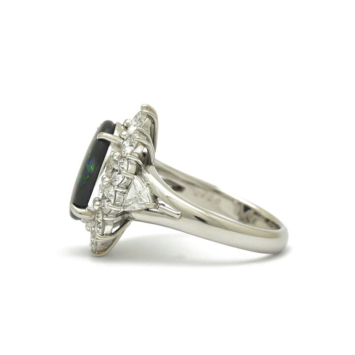 楽天市場】【中古】 Pt900 ブラックオパール リング 13号 2.82ct 指輪 
