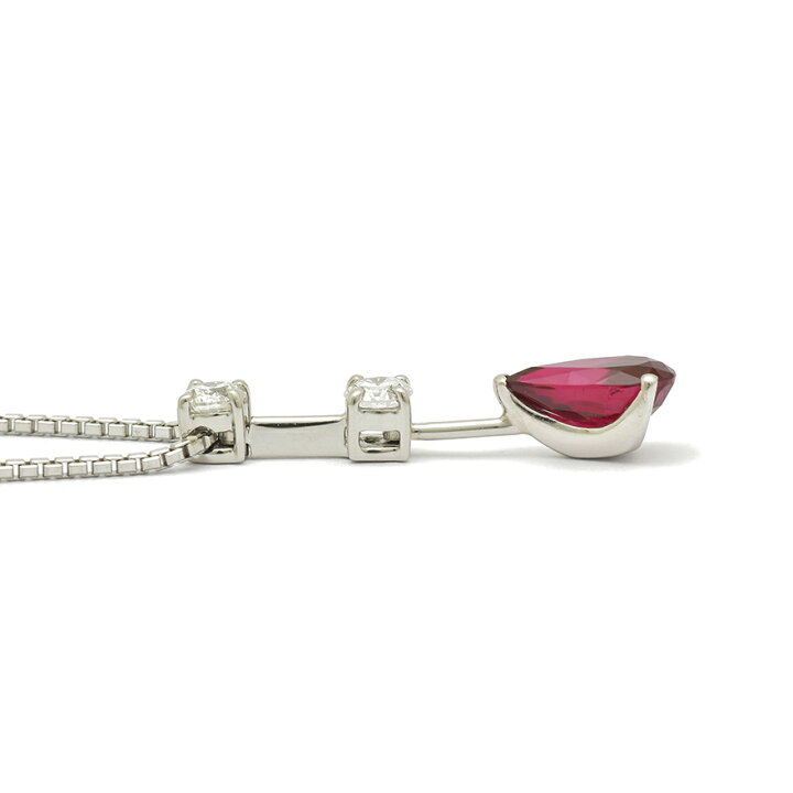 楽天市場】□【中古】 ルビー ネックレス プラチナ 0.90ct ビルマ産  