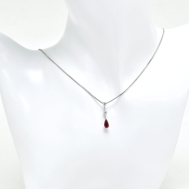 楽天市場】□【中古】 ルビー ネックレス プラチナ 0.90ct ビルマ産  