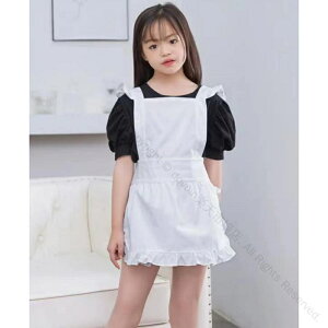 コットンエプロン 子供エプロン 女の子エプロン おしゃれ 動きやすい レディース コットン フリル付き 小学生用 肩掛けH型 幼稚園 保育園 学校用 家庭用 キッチン 園芸 花屋 料理教室 カフェ