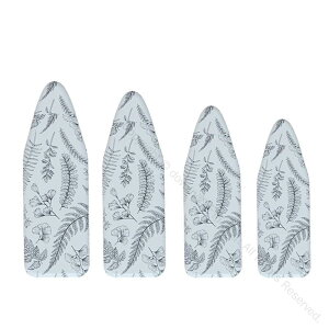 アイロン台カバー 滑り止め付きコットン製パッド 焦げ付き防止用 耐熱性と通気性に優れた厚手生地 家庭用アイロン台交換カバー 折りたたみ式対応