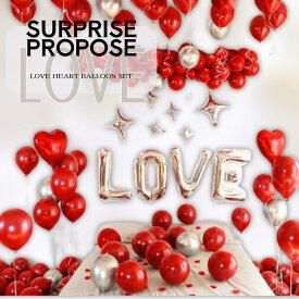 LOVE プロポーズ 誕生日 バルーン セット 結婚式 二次会 風船 ウェディング 披露宴 バレンタイン 告白 女子会 カップル 飾り付け 記念日 プレゼント サプライズ ホテル ギフト 記念日 人気 クリスマス おしゃれ 綺麗 大人 赤 レッド シルバー 銀 豪華 還暦60ポイント消化(3)