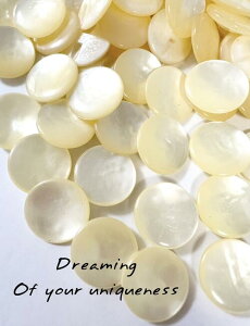 丸ボタン アイボリー色 トンネル足ボタン 50個入り 20mm 22mm