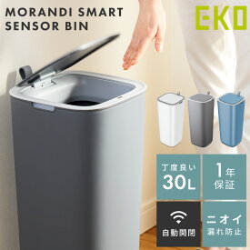 EKO ごみ箱 センサー式 30リットル 自動開閉 静か ソフトクローズ 30L 正規品 縦型 ゴミ箱 ふた付き スリム 北欧 見えない おしゃれ ふた付き 部屋 インテリア 薄型 うえ 収納 ラック キッチン 洗面所 洗面台