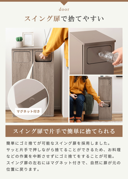 楽天市場】ゴミ箱 ダストボックス 20L 45L ごみ箱 家具調 シンプル