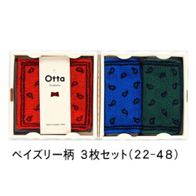 ギフトにおすすめ 今治 タオル ハンカチ ギフト セット 3枚 Otta オッタ ブランド 2つ折り ハーフ メンズ レディース 専用箱入り 日本製