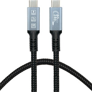 USB4���}���[�d�E�����f�[�^�]���P�[�u��80Gbps 240W�}���[�d 8K60Hz�f���o�� USB4 Gen3�Ή� USB Type-C to Type-C E-marker���� �m�[�gPC�Ή� MacBook iPad iPhone Switch PS5�Ή� �A���~�V�[���h�\�� �f���h�~ ���ϋv 