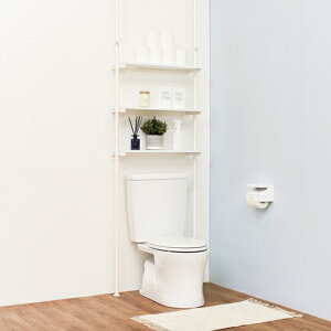 \10/30 当店最大P5倍※要エントリー/【代引不可】突っ張り洗濯機ラック 組立式 シンプル 幅70cm 萩原 ホワイト/ホワイト KTR-3153SW 【メーカー直送】【日時指定不可】【北海道・沖縄・離島不