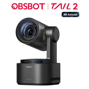 [NDI����]OBSBOT Tail 2 PTZR �J���� AI���� 4K@60FPS 12�{�n�C�u���b�h�Y�[�� �f���A���l�C�e�B�uISO 3���W���o�� �����\�}���� �v������ ���C�u�z�M�E���搧�� NDI FreeD RTMP RTSP Pelco-D