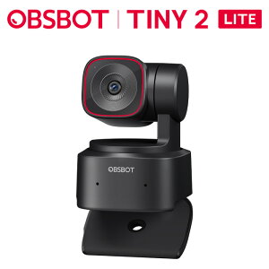 OBSBOT Tiny 2 Lite Web�J���� 4K �E�F�u�J���� AI���� �����ǐ� 4800����f HDR �ʑ������oAF �t�B���^�[���H �m�C�Y�ጸ ��c ���C�u�z�M �r�f�I�ʘb PC Mac Windows