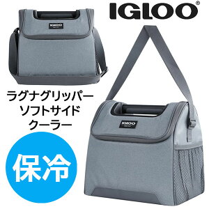 �y�����񂹁zIgloo 18 cans Laguna Gripper Soft Sided Cooler, Gray Twill with Ibiza Blue�A�E�g�h�A�@�L�����v�@BBQ�@�\���L�����v�@�O�����s���O