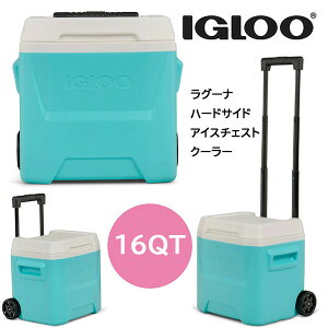 y10{ח\z Igloo 16 QT. CO[ O[i n[hTCh ACX`FXg [[N[[{bNX@ANA}Laguna Hard Sided Ice Chest Roller Cooler, Aquamarine @ۗobN@N[[