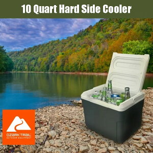 �y�����񂹁zOzark Trail 10 QT �n�[�h�T�C�h �N�[���[ 14 �ʗe�� �O���[ 10 Quart Hard Side Cooler Gray �f�M�� �ۗ� �y�� �N�[���[�{�b�N�X �I�U�[�N�g���C�� �l�C �n�[�h�N�[���[ ���[ ��e�� ���T�C