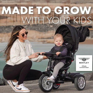 y񂹁zBentley Kids Trike,baby tricycle xg[ɃCZXуfUC xr[gCVN@ xr[J[@Ζʎxr[J[ wʎxr[J[ AVXgtO֎ 5 in 1 O