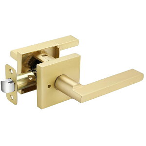 y񂹁zS[hhAnh vCoV[hA hAmu tH[    nhmu Haidms Gold Door Handle Interior,Privacy Door Lever Handle, Brushed Gold Bathroom Door Hand