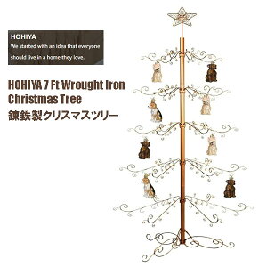 ݌ɗL聚 BS NX}Xc[ NX}Xv[g ACeA fBXvCX^h z_[ CeA HOHIYA 7 Ft Wrought Iron Christmas Tree I[V[Y S[h  S[