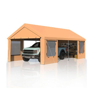 y񂹁zwr[f[eB|[^uOK[WJ[|[g [AbvEBhE C TChhA O\ȃTChEH[t Erommy12'x 24' Heavy Duty Portable Outdoor Garage Carpor