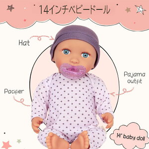 ŒZ14ł͂ LullaBaby 14C` A xr[h[  \tg{f ANZT[  14-inch Realistic Baby Doll O\ Ԃ l` Xq  pW} t V