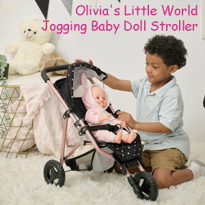 y񂹁zOlivia's Little World Foldable Baby Doll Jogging Stroller with Canopy and Storage ܂肽ݎxr[h[WMOxr[J[ oM[ ܂܂ V ̎q ʂ l` 
