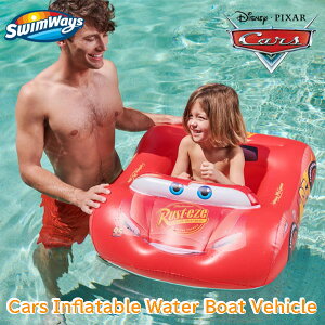 ★在庫有り★ Swimways ディズニー ピクサー カーズ インフレータブル ウォーターボート Disney Pixar Cars Inflatable Water Boat Vehicle ボート 浮き輪 マックイーン 車 乗り物 男の子 公式ライセンス 安全