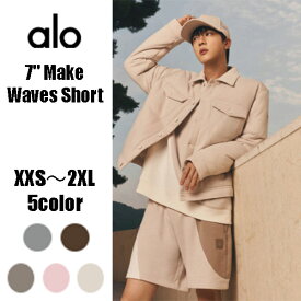 ★ Alo Yoga ★ アローヨガ 7" Make Waves Short ウェーブショートパンツ ユニセックススタイル オーバーサイズ ビッグサイズ 正規品米国より直輸入ベストセラーパーカー BTS JIN おしゃれ スポーツ ウェア スウェット セットアップ ベストセラー メンズ レディース アロー