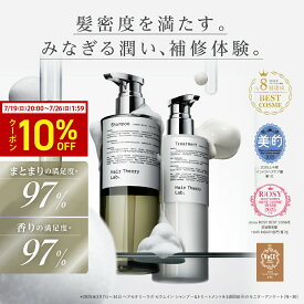 【公式】ヘアセオリーラボ セラムイン シャンプー＆トリートメント セット / 各300ml / Hair Theory Lab 正規品 / うねり くせ毛 パサつき 乾燥 ダメージケア 美容液 美容室専売 ケラチン ノンシリコン 縮毛矯正 香水シャンプー トステア