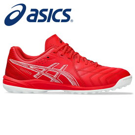 【2024年春夏モデル】【アシックス　asics】【シューズ　靴】 フットサルシューズ(トレーニングモデル) CALCETTO(カルチェット) WD 9 TF ワイド幅 メンズ レディース 男女兼用 1113A038 (600) クラシックレッド/ホワイト [240412] 父の日 プレゼント