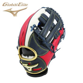 [型付け1円(オプション含む)]【あす楽】【ミズノ　MIZUNO】【グラブ　グローブ】野球 一般軟式用グローブ(内野手用) インフィニティNEO グローバルエリート サード向け 1AJGR28305 2962 Dブルー/レッド [ten][230224][グラブ袋付き][刺繍可]