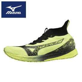 ★超特価品★【 ミズノ MIZUNO 】【シューズ　靴】陸上 レーシングシューズ ウエーブデュエル ネオ 2 エリート メンズ レディース 男女兼用 ランニングシューズ U1GD210081 ライム×ブラック×ライム [ten][220506]