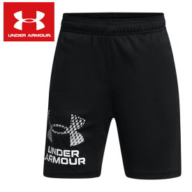 【即日発送】【メール便送料無料】【2024年春夏モデル】【アンダーアーマー　UNDER ARMOUR】【ウェア】 ジュニア用ショーツ 子供 こども 小学生 スポーツウェア ショートパンツ ハーフパンツ 運動 普段着 1383333 (001) ブラック/MODグレー [ten][240426]