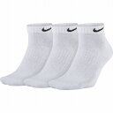 【メール便送料無料】【 ナイキ NIKE 】【ソックス　靴下】 3足組 トレーニング ソックス 3足 セット エブリデイ クッション ローソックス メンズ レディース 男女兼用 アンクル スリップ防止 通学 白 SX7670 100 ホワイト [200420]