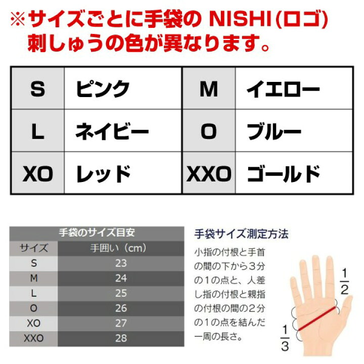 ニシスポーツ ハンマー手袋 ハードタイプ 左手用 NT5712C サイズ ★お求めやすく価格改定★