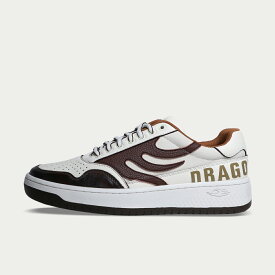 ドラゴンベアード【公式ショップ】【DB 1200 GRAPHI CRM/BRN】NEW 大人ファッション 厚底 ファッション スニーカー カジュアル ストリート トレンド コート 本革 焦し加工 グラフィック アーバン アメカジ モード コデー 父の日