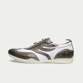 ドラゴンベアード【公式ショップ】【DB CLASSIC 70 WHT/GRY】スニーカー メンズ レディース アシンメトリー 焦がし加工 ハンドメイド ロングノーズ ファッション ビンテージ クラシック カジュアル 父の日