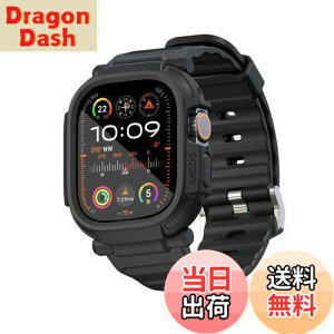 yzelkson Apple Watch Ultra 2/1 op[P[Xoh 49mm XN[veN^[ KX Quattro ProV[Y  iWatchp ~^[O[h̏vȕیJo[ ϏՌ ubN