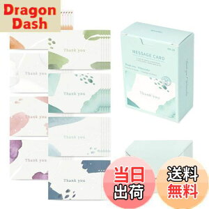 yzmCN bZ[WJ[h ~jJ[h TL[EH[^[J[ Message card Thank you - Watercolor J[h 40  20 Zbg  j̃J[h ӃJ[h