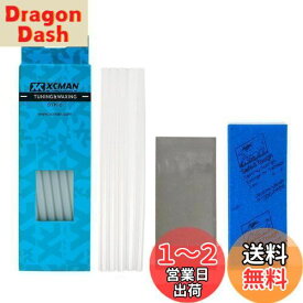 XCMANスキースノーボードPTEXドリップキャンドルベースリペアステッカーPTEXキット/クリニークPTEX/金属スクレーパ/サンディングスポンジ (Clear)