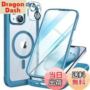 yzMiracase iPhone15 p P[X MagSafeΉ 9H KX 360°ی X}zP[X iPhone15 p Jo[ Sgop[یP[X 6.1C` tJo[ CX[dΉ }OZ[tΉ }O