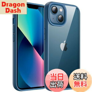 �y���������zJEDirect iPhone 13 6.1�C���`�p �P�[�X �ϏՌ��X�}�z�o���p�[�J�o�[ �\���b�h�J���[ �}�b�gTPU�t���[�� �����h�~ �N���A�o�b�N (�u���[)