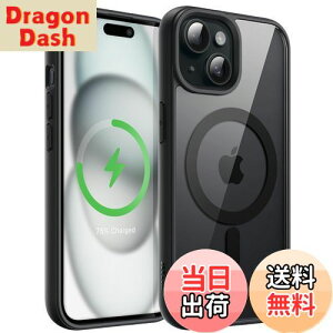 yzJETech iPhone 15 6.1C`p }Olbg P[X MagSafeɑΉ Ռz op[Jo[ \bhJ[}bgTPUt[ h~ NAobN (ubN)