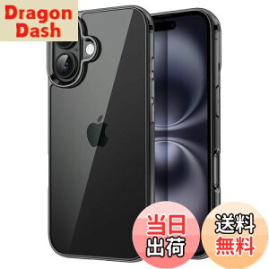 yzJETech iPhone 16 6.1C`p P[X ΂݂Ȃ Ռz op[Jo[ h~ NAobN (ubN)