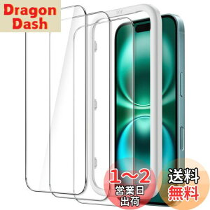 yzJETech iPhone 16 6.1C`p tیtB KX KChgt P[XɊȂ HDNA 3Zbg