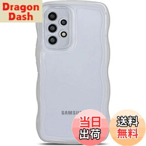 【送料無料】QLTYPRI Galaxy A53 5G ケース クリア TPU カバー ウェーブ おしゃれ 韓国 可愛い 透明 薄型 軽量 耐衝撃 滑り止め (SC-53C / SCG15) スマホケース ワイヤレス充電対応 ストラップホール付き