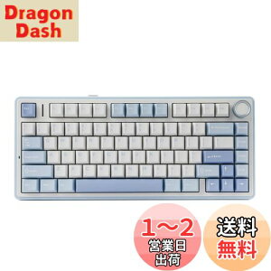 yzEPOMAKER x Aula F75 Q[~OL[{[h KXPbg JjJL[{[h 5wpbhmut 75% CX zbgXbpu Bluetooth/2.4GHz/USB-C RGB ZKF؎擾 (Sea Salt Blue, L